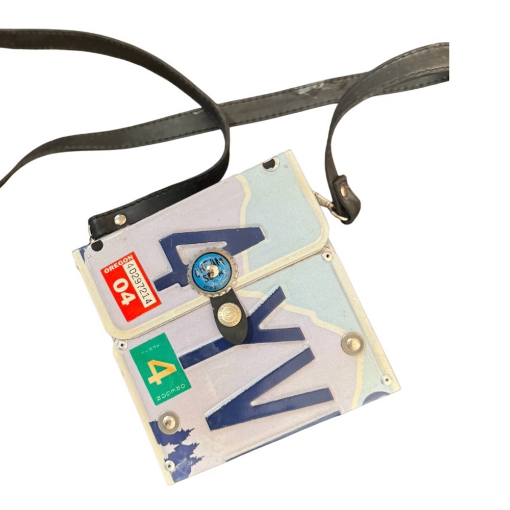 Unique License Plate Crossbody Bag